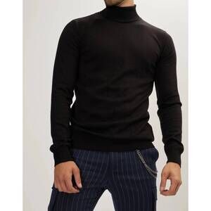 NEW RON TOMSON roll neck sweater in black